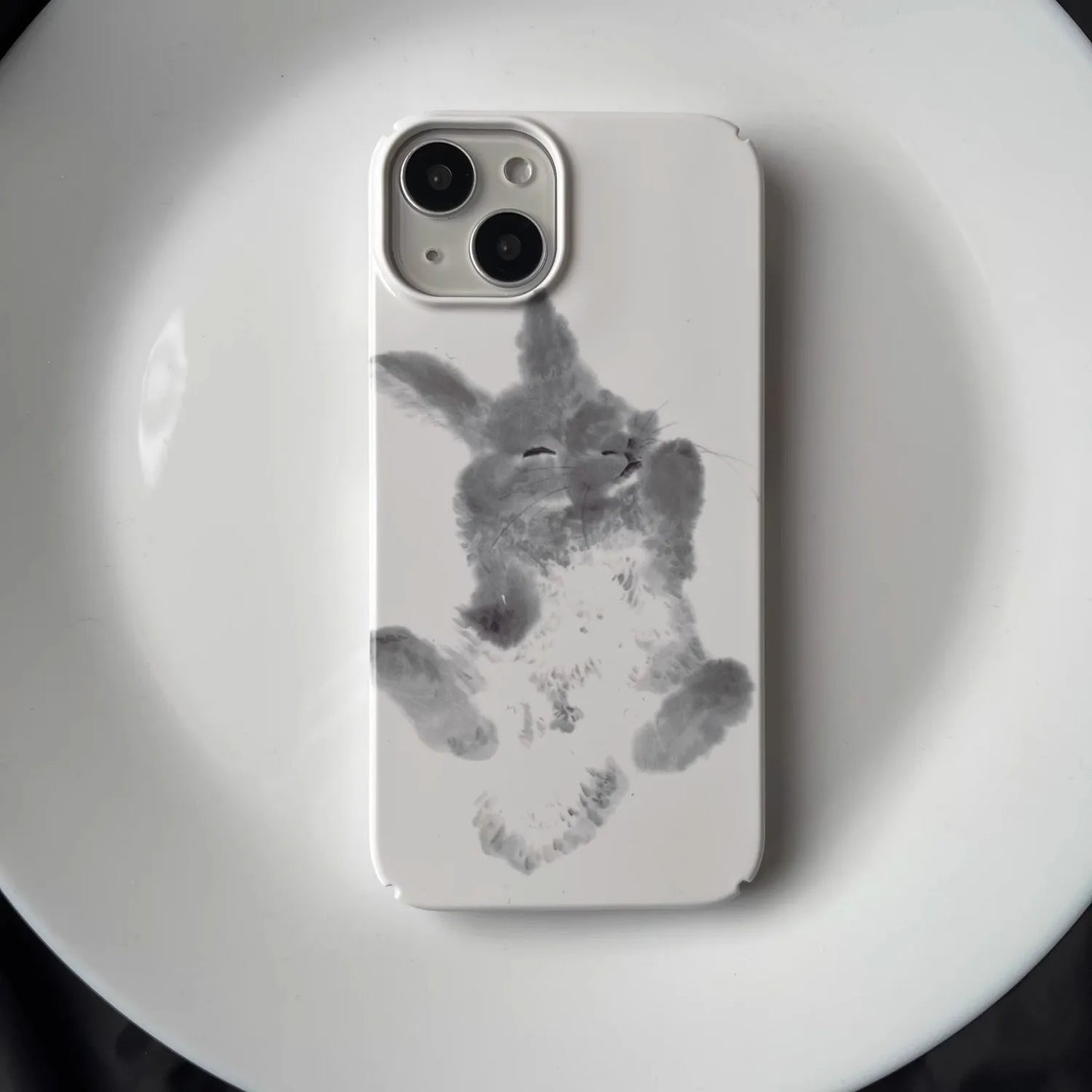 Ink and Wash Painting Rabbit Phone Case
