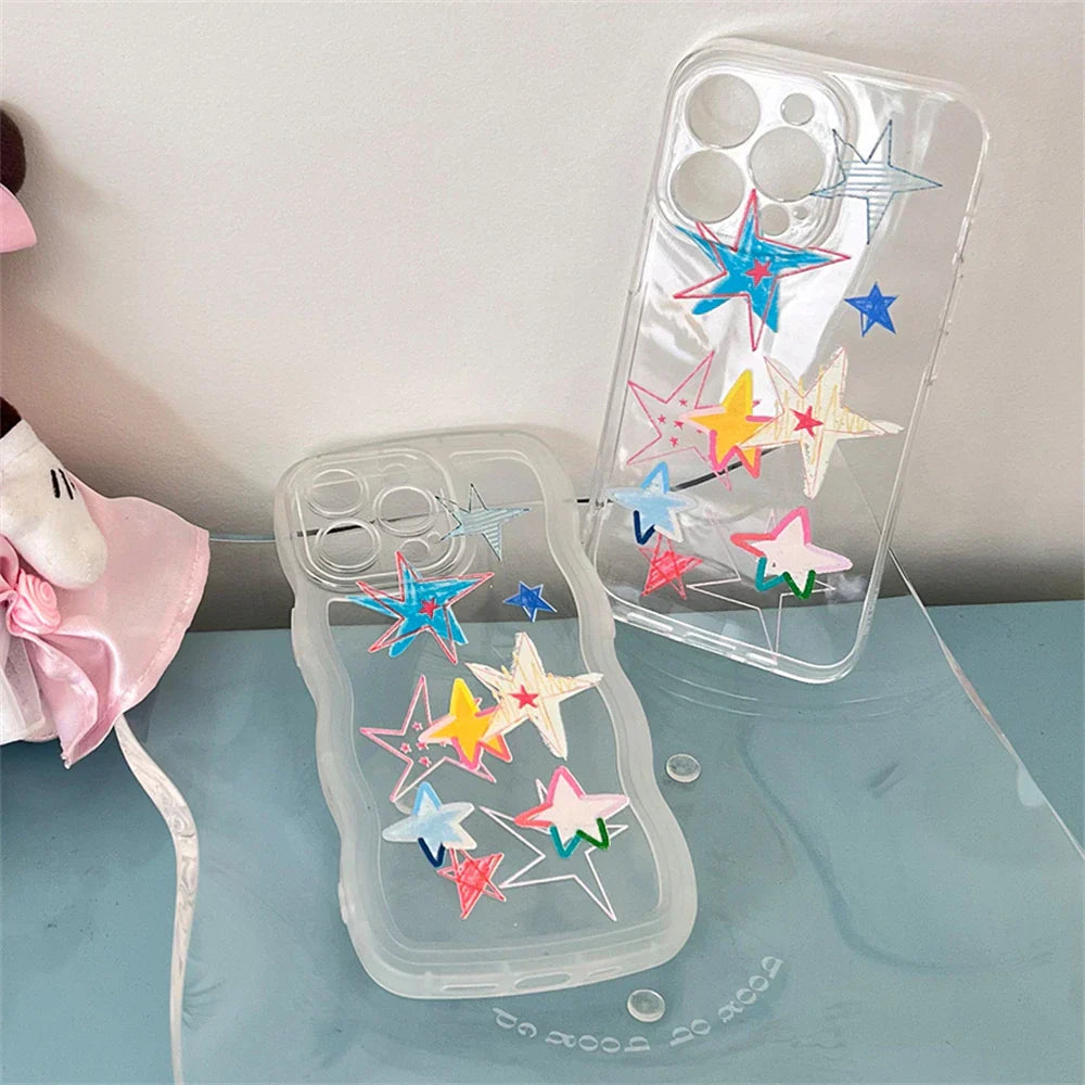 Graffiti Star Clear Phone Case