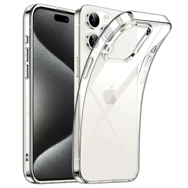 Original Transparent Black Ultra Thin Silicone Case for iPhone