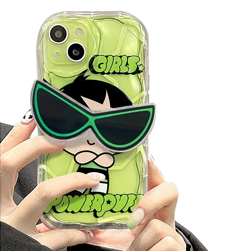 The Powerpuff Girls Glasses Stand Phone Case