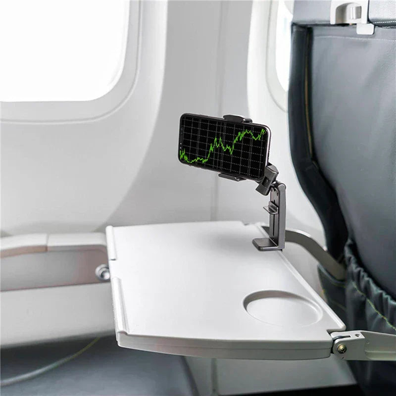 Airplane Phone Holder Portable Travel Stand Desk