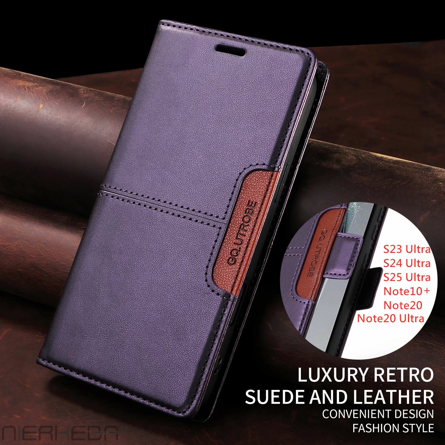Flip Leather Wallet Phone Case for Samsung Galaxy