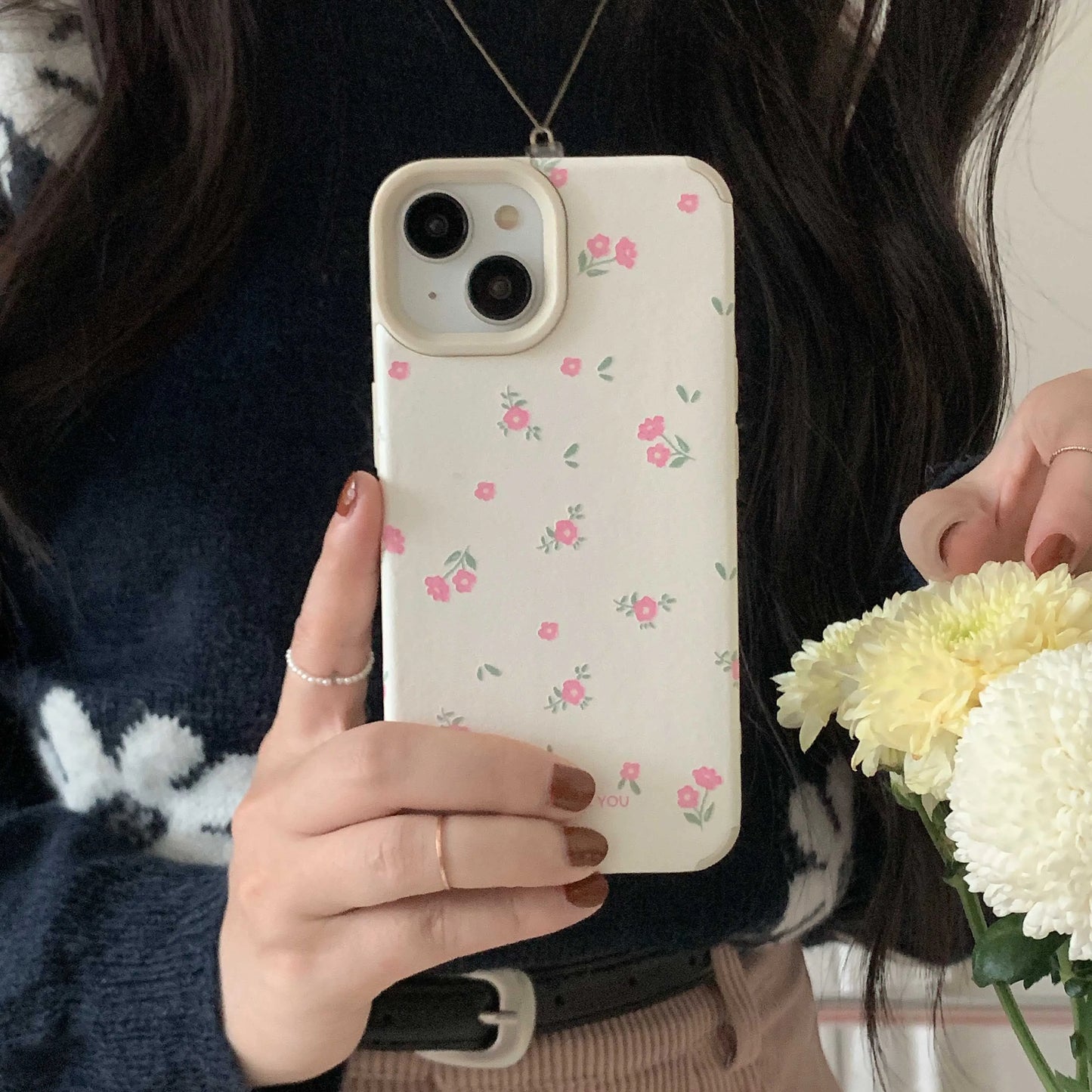 Flower Soft Leather Phone Case