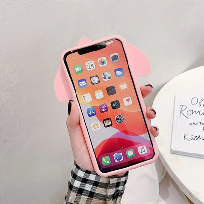 Cute Big Ear Melody Cinnamon Cartoon Silicone Phone Case