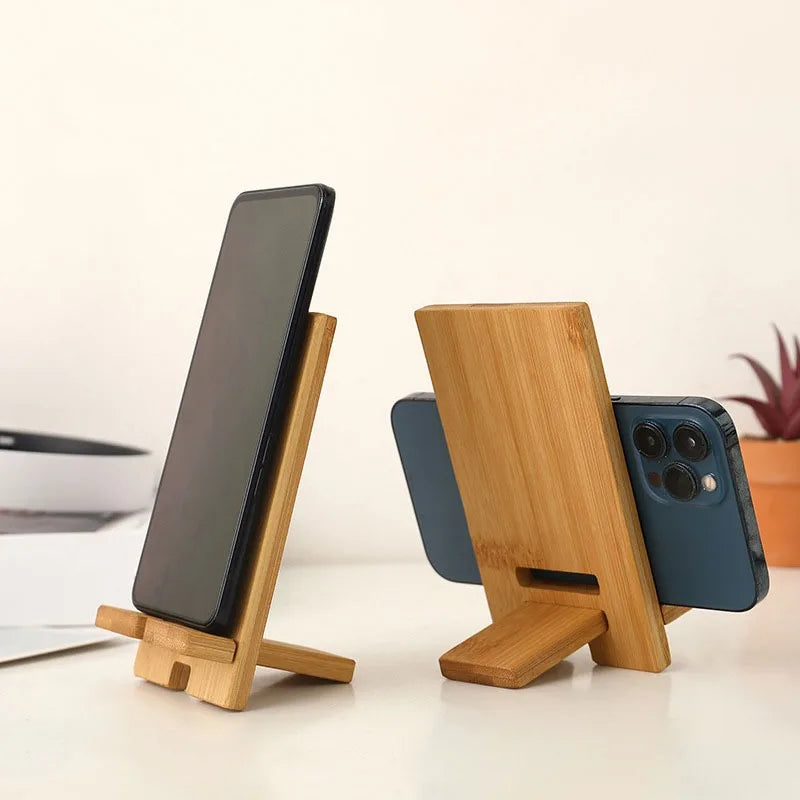 Desktop Bamboo Phone Holder Practical Wooden