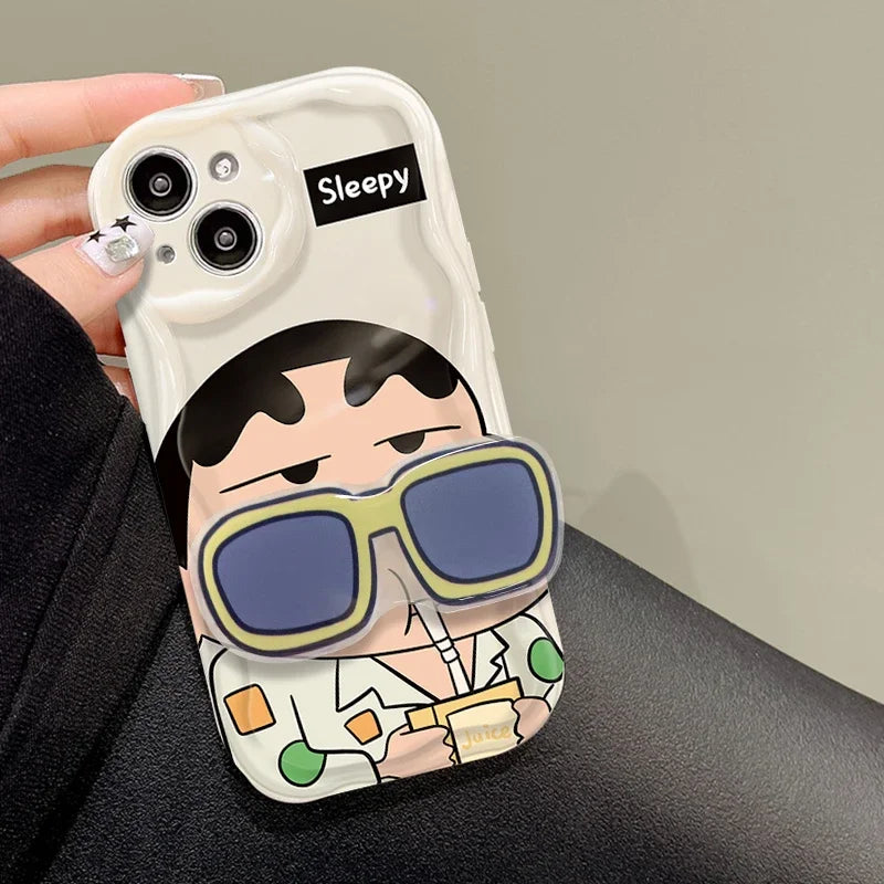 Crayon-Shin Chan Glasses Support Phone Case