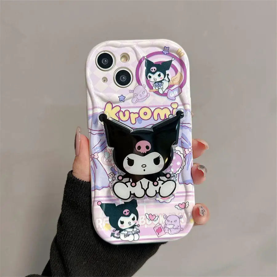 Kuromi Hello Kitty Bracket Bracelet Phone Case