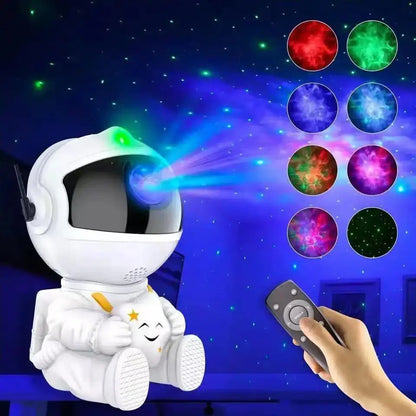 Rocket Astronaut LED Star Galaxy Projector Night Light