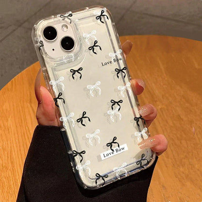 Bow Print Clear Phone Case
