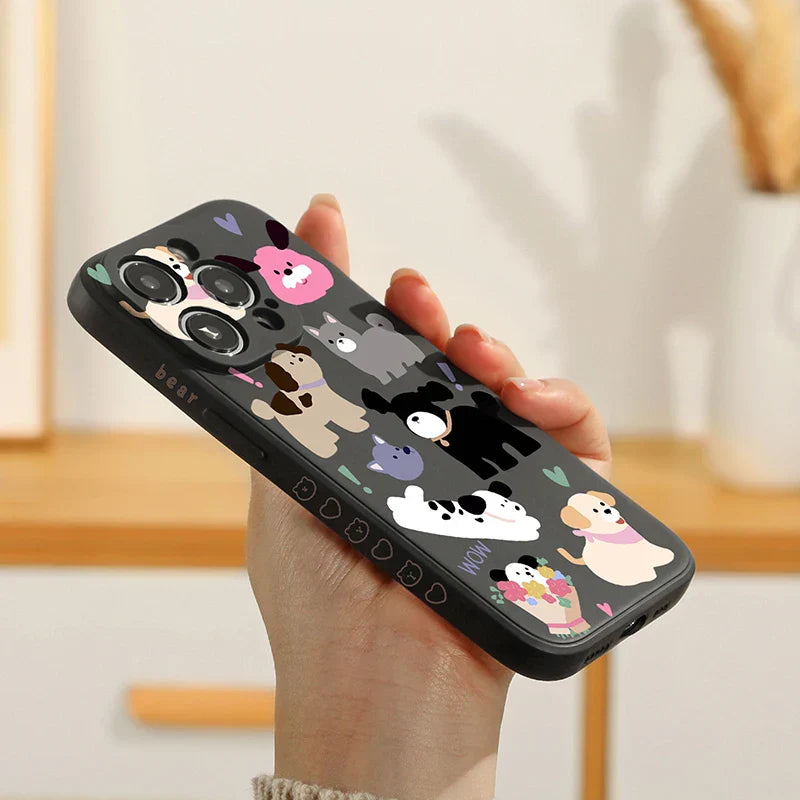 Graffiti Bear Silicone Phone Case