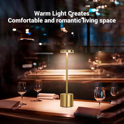 Simple LED Rechargeable Touch Metal Table Lamp