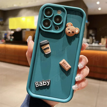 Coffee Bear Shockproof Soft Phone Case