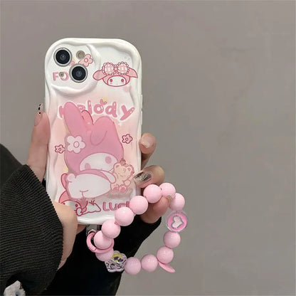 Kuromi Hello Kitty Bracket Bracelet Phone Case