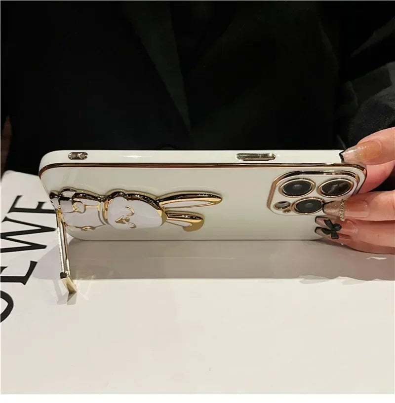 Cute Stand Rabbit Soft Phone Case