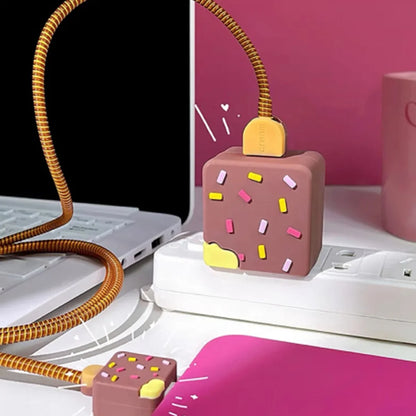 Cute 3D Ice Cream USB Cable