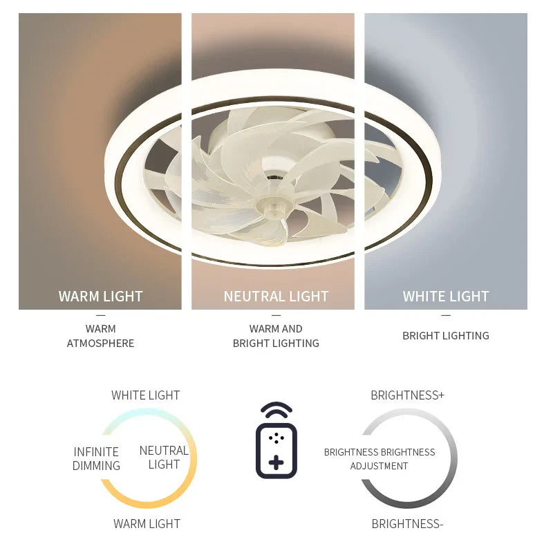 Smart Ceiling Fan Fans With Lights Remote Control Bedroom Decor