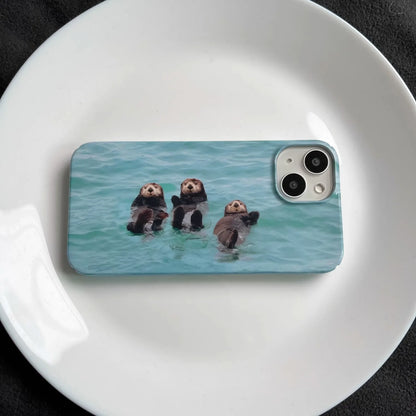 Ins Cute Three Sea Otters Phone Case