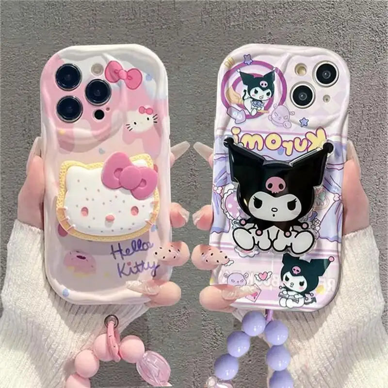 Kuromi Hello Kitty Bracket Bracelet Phone Case