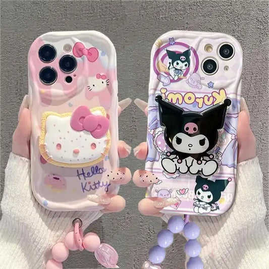 Kuromi Hello Kitty Bracket Bracelet Phone Case