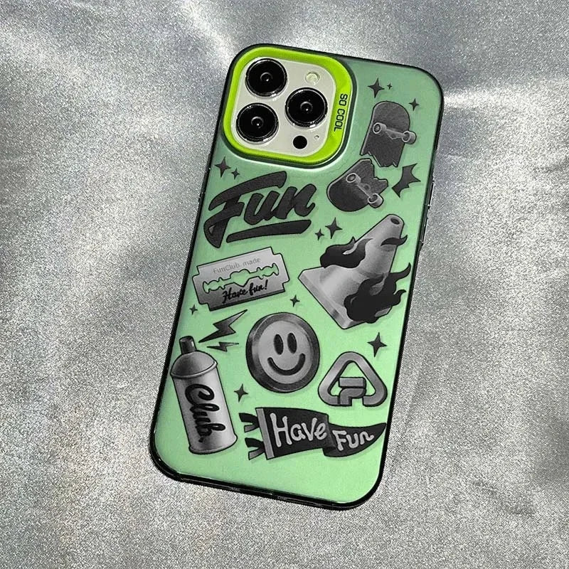 Newspaper Graffiti Anti-drop Armour Phone Case