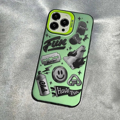 Newspaper Graffiti Anti-drop Armour Phone Case