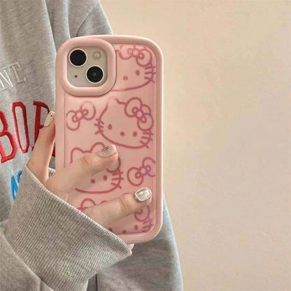 Hello Kitty Ins Pink Girl Line KT Phone Case