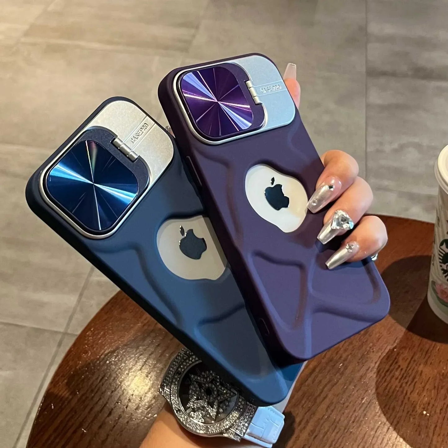 Fashion Logo Hole Magnetic Phone Case