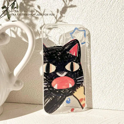 Doodle Angry Cat Phone Case