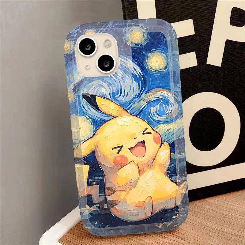 Oil Painting Pokemon Phone Case