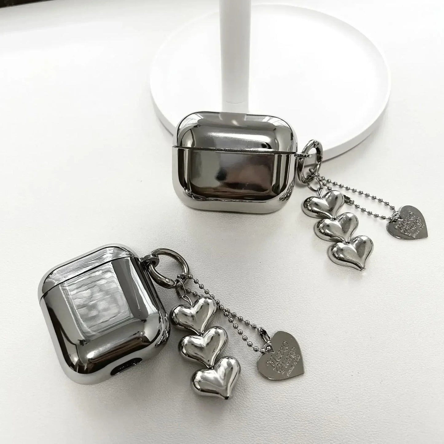Electroplated Silver Earphone Airpod Case