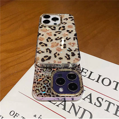 Leopard Print Glitter Phone Case