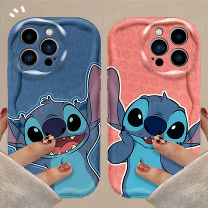 Cartoon Stitch 3D Wave Phone Case