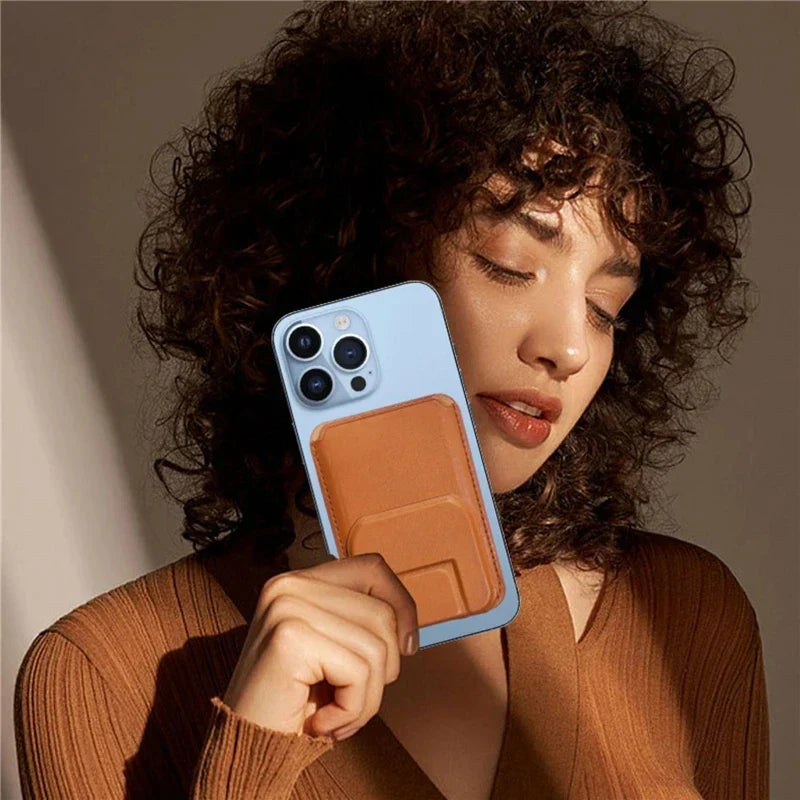 Magnetic Kickstand Wallet with Stand Phone Card Holder