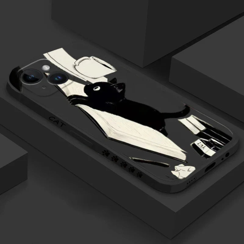 Cute Cartoon Cat Soft Phone Case