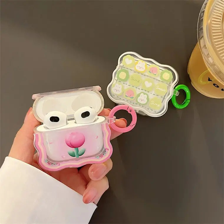 Cute Cartoon Couples Headphone Airpod Case