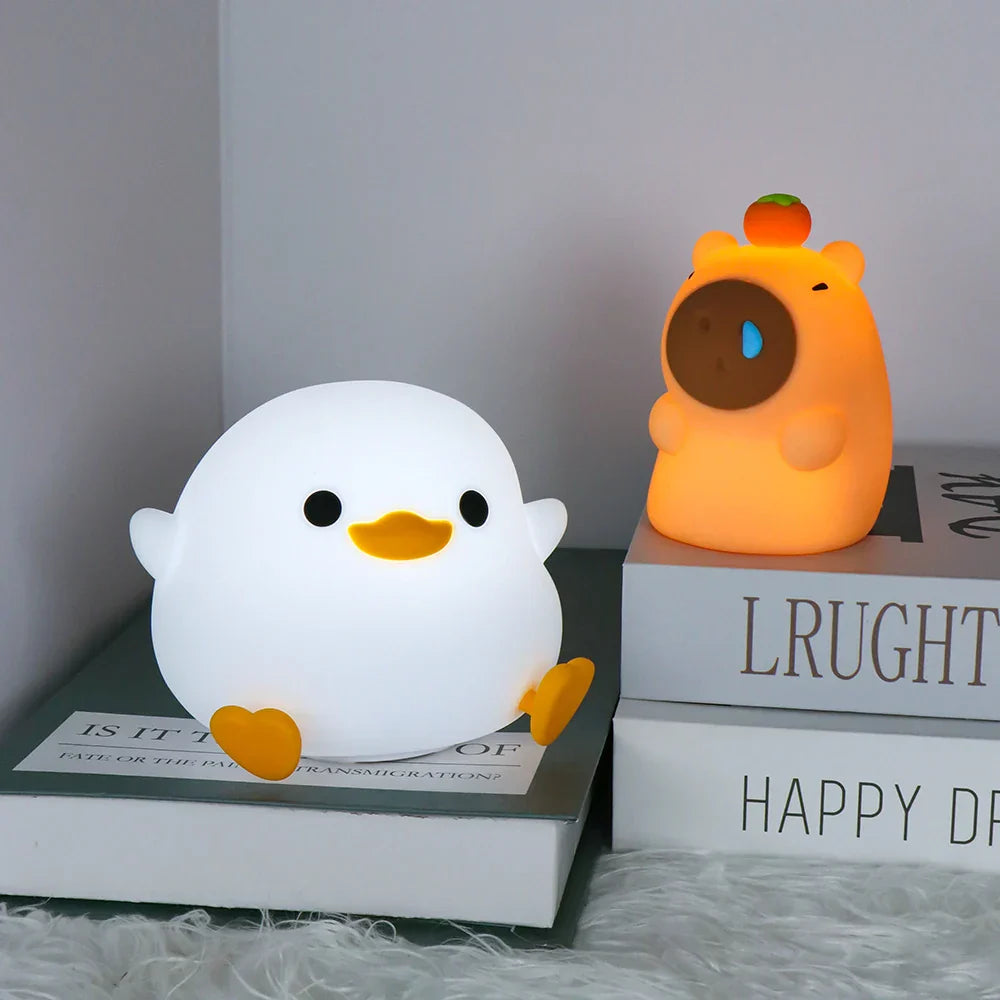 Cute Silicone Capybara Night Light