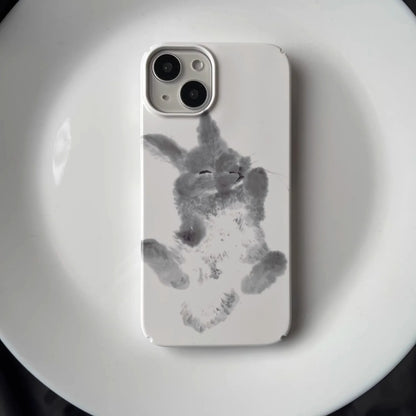Ink and Wash Painting Rabbit Phone Case