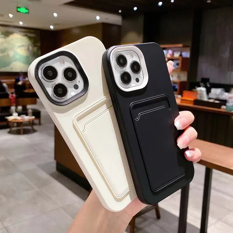 Soft Silicon Card Pouch Phone Case