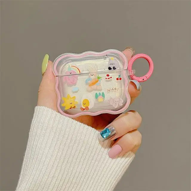 Cute Cartoon Couples Headphone Airpod Case