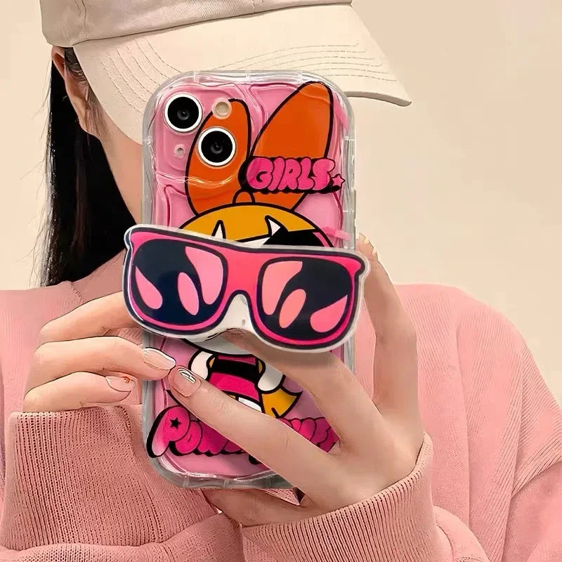 The Powerpuff Girls Glasses Stand Phone Case