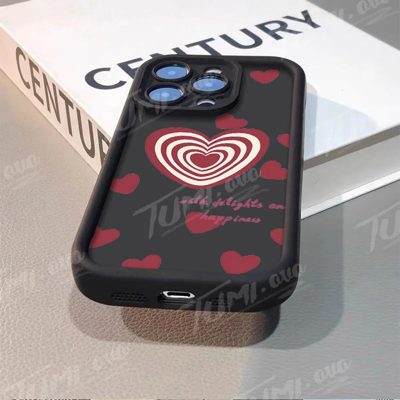 Lovely Rainbow Love Heart Soft Silicone Phone Case