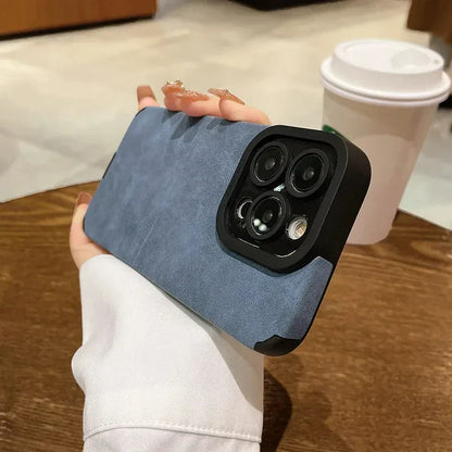 Leather Camera Lens Protection Soft Phone Case