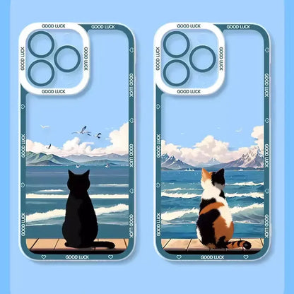 Funny Sunset Cat Phone Case