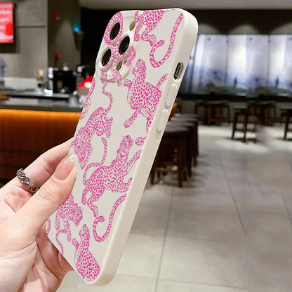 Pink Leopard Print Pattern Phone Case
