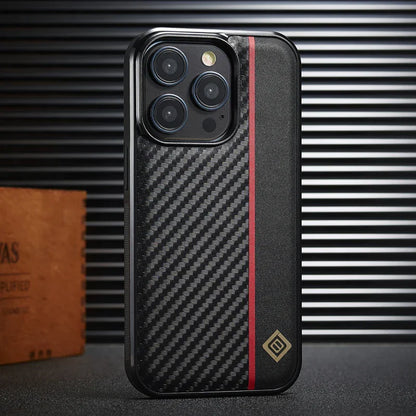Ultrathin Carbon Fiber Leather Phone Case