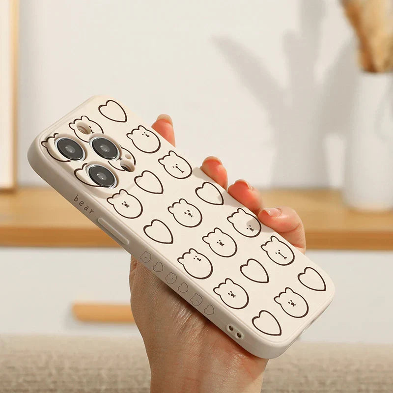 Graffiti Bear Silicone Phone Case