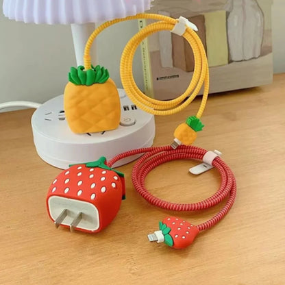 Strawberry Pineapple Avocado 3D Charger IPhone