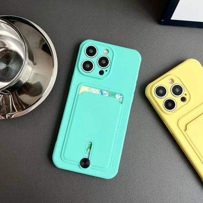 Push Card Bag Slot Holder Wallet Phone Case