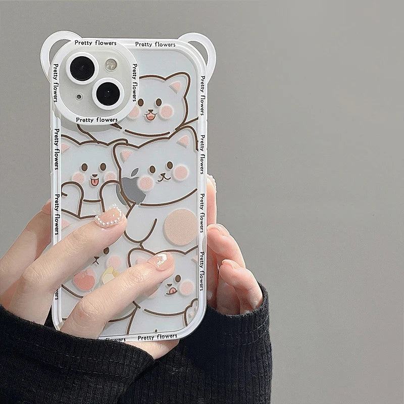 Cute Bear With Lanyard Phone Case