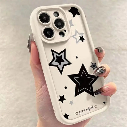 Cute Pink Stars Silicone Phone Case